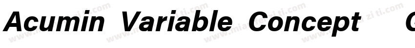 Acumin Variable Concept   General字体转换